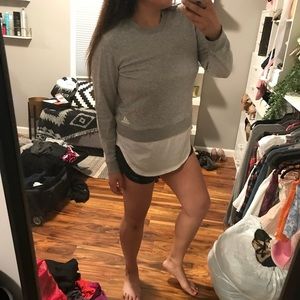 Adidas faux layered sweat shirt